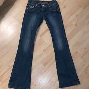 Dark wash boot cut jeans